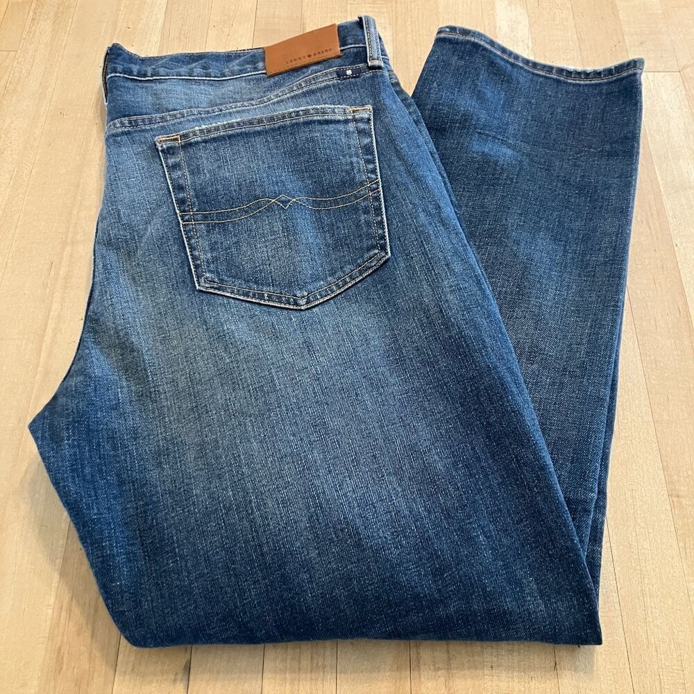 Lucky Brand 121 Mens Heritage Slim Straight Denim Jeans Size 38x30 Blue AN EXC - Picture 12 of 13